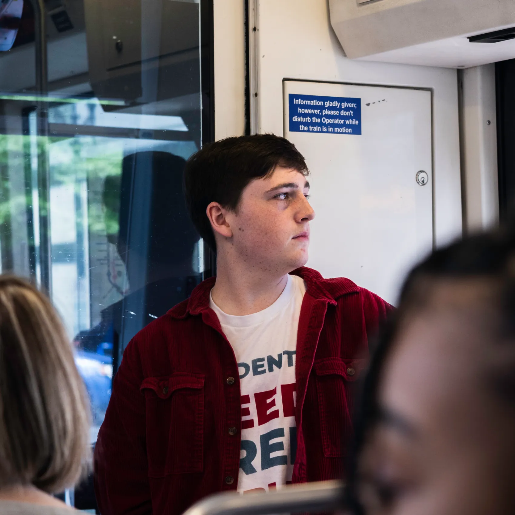 Student rides public transit